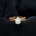 thumbnail image 2 of Rosec Jewels Moissanite Solitaire Engagement Ring 1 Ct - Vintage Style Ring (6X8 mm Pear Shape, D-VS1 Grade), 10K Yellow Gold, US 5.00, 2 of 8