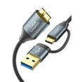 TRAHOOUSB C Hard Drive Cable 2FT, 5Gbps USB A/C to Micro B Cable, USB