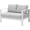 White, variant on Sunvivi Patio Furniture Aluminum Loveseat - All-Weather Outdoor Sofa with Cushions - 2 Seat