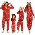 thumbnail image 7 of Zukuco Matching Family Pajamas Christmas PJ's Elk Print  Jumpsuit Hoodie Jammies Sleepwear Holiday PJ's, 7 of 7