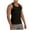 Black, variant on fatyb Mens Ribbed Tank Tops Racerback Stretch Knit Shirts Sleeveless Workout Gym Muscle T-Shirt for Men