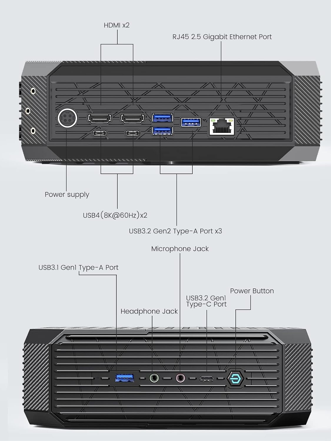 MINISFORUM Neptune Series HX100G Mini PC AMD Ryzen 7 7840HS
