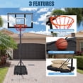 thumbnail image 6 of Portable Basketball Hoop Outdoor, SEGMART 3.3Ft-10Ft Height Adjustable Swimming Pool Basketball Hoop Goal System with PE Backboard for Kids Youth Adults Play in Backyard/Courts/Indoor, 6 of 11