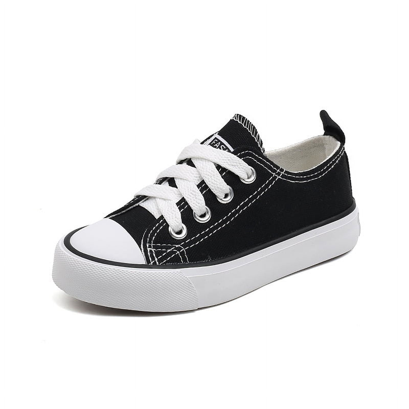 Girls canvas trainers sales