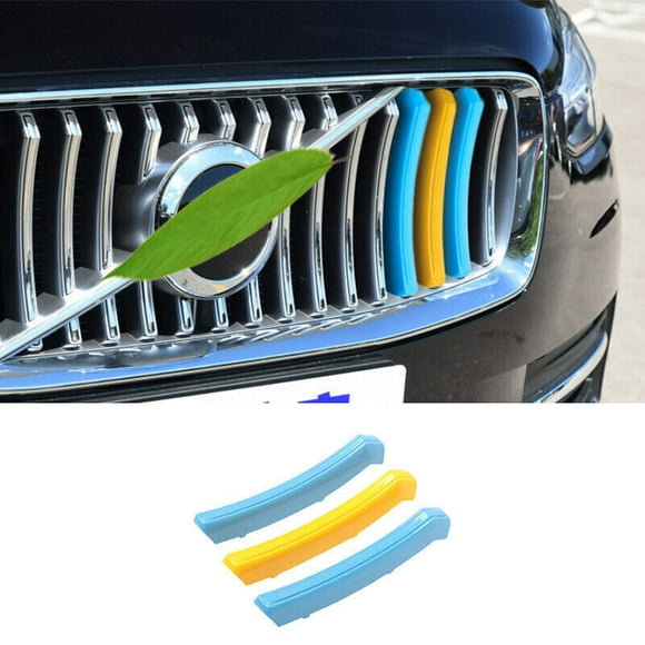 3-Color Front Center Mesh Grille Grill Cover Decor Trim for Volvo XC90 2020-2022