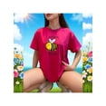thumbnail image 2 of Playera Bee Happy, Don´t Worry – No te preocupes, Sé Feliz y ¡Zumba Con Estilo! Color Fucsia Talla Chica Marca Emil SaEs, 2 of 4