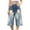 A2 Blue, variant on Women's Distressed Denim Shorts, Ripped Design Relaxed Fit Mid Length Jean Shorts with Raw Hem Detail, Washed Fabric, Pockets and Casual Loose Shape Detail Blue XL