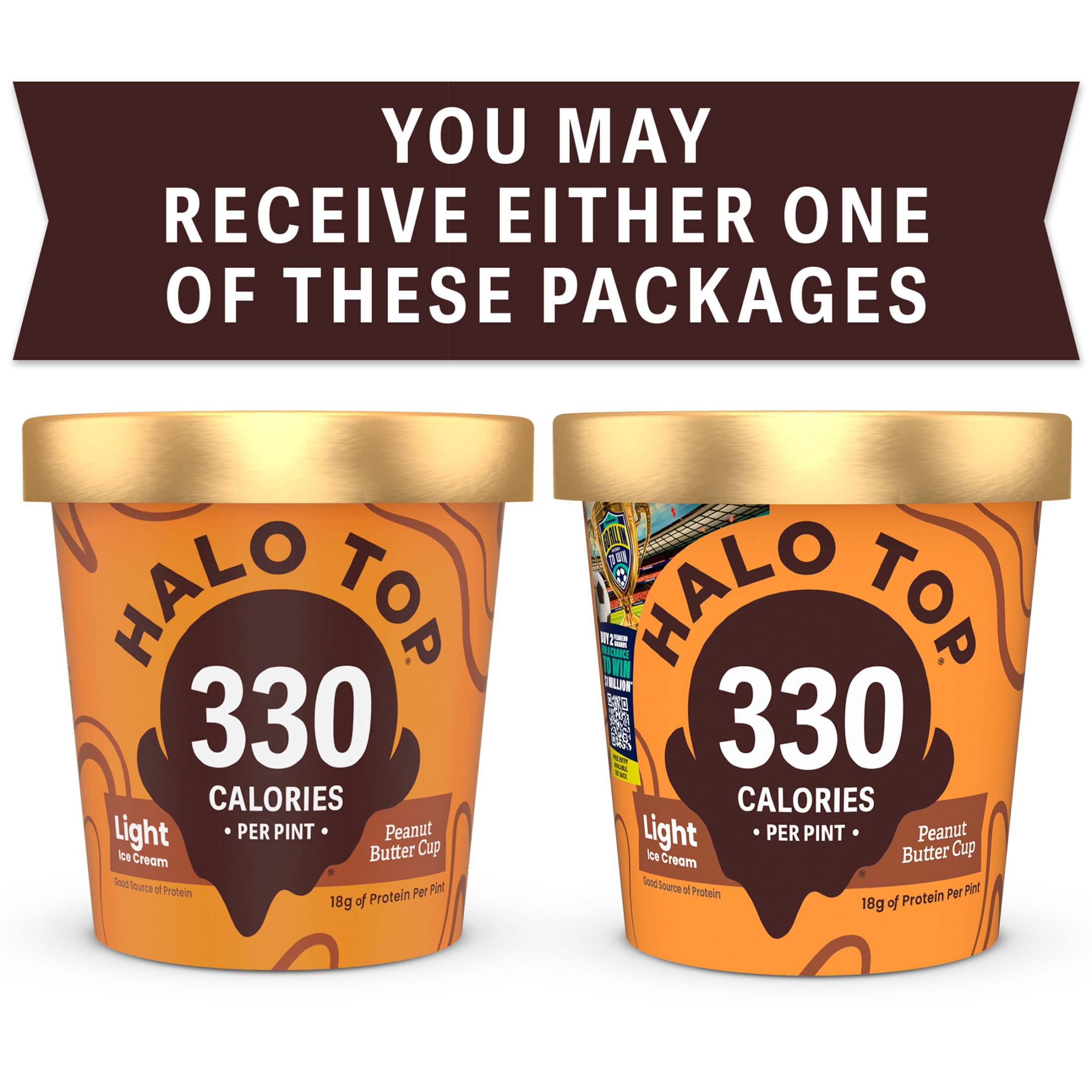 Halo Top Peanut Butter Cup Light Ice Cream, 16 fl oz Pint