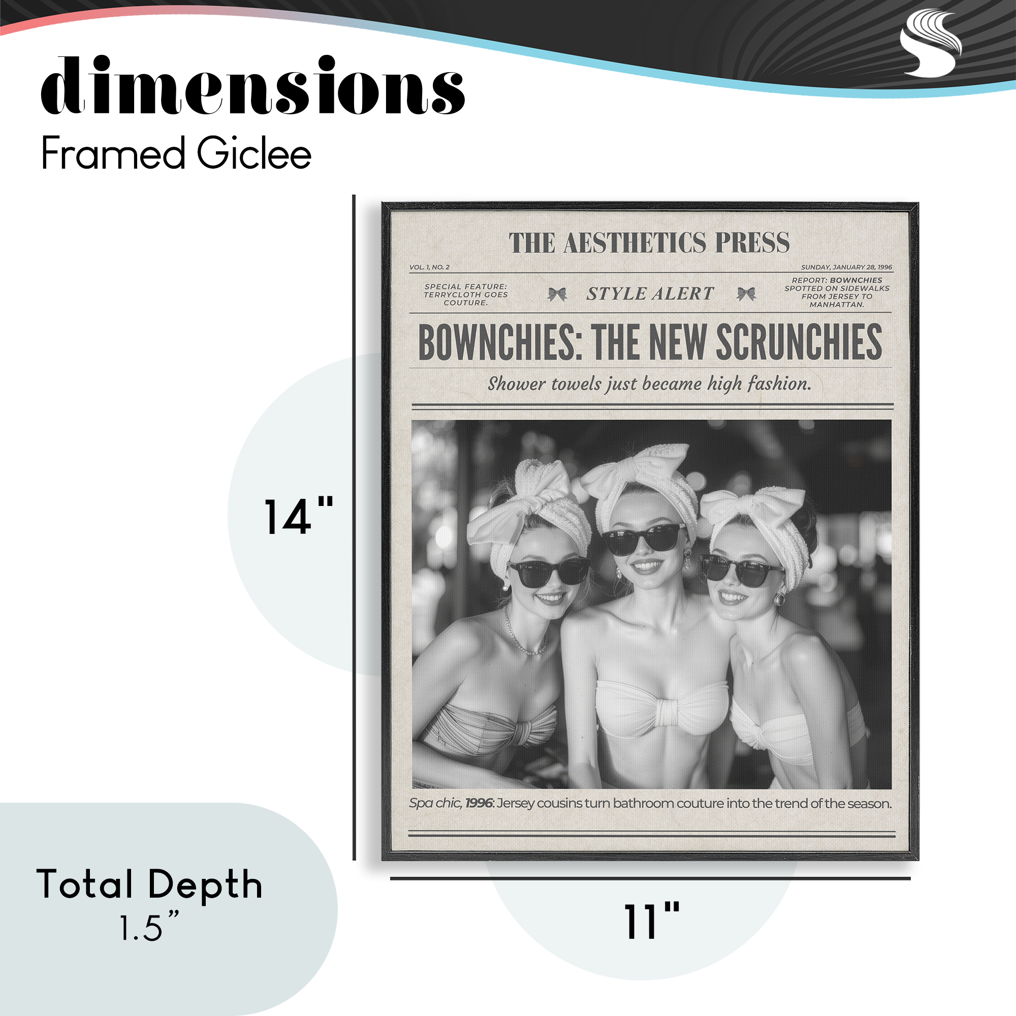 The Aesthetics Press Magazine Black Framed Giclee Art, design by A Barefoot Stylist