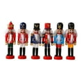 thumbnail image 1 of Wooden Nutcracker Versatile Portable Photo Props Traditional Desktop Decor 6pcs 12.5cm height, 1 of 9