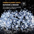 thumbnail image 2 of Guirnalda de luces solares con forma de flor de cerezo, 7 m, 50 LED, 8 modos, para decoración de jardín, Navidad, patio, interior, color blanco frío, 2 of 4