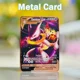 thumbnail image 2 of Card Metal Pokémon Letters Mewtwo Gx Pikachu Charizard Vmax Genga Arceus Golden Iron Playing Cards Anime Games Kids Toys, 2 of 5