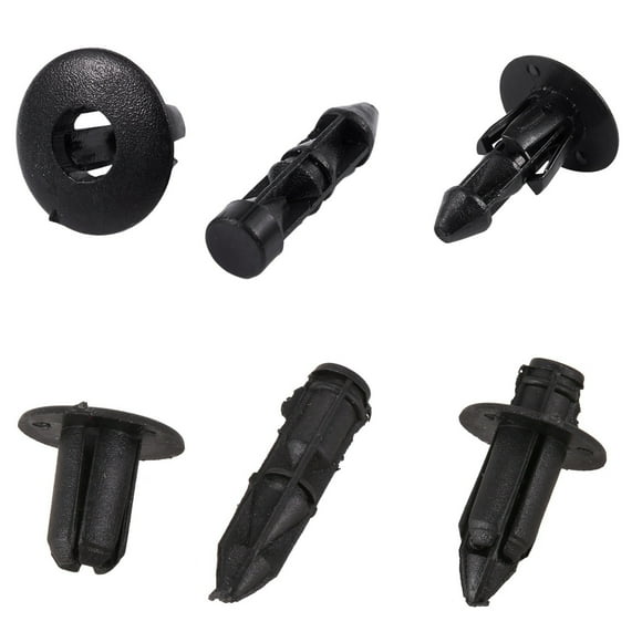 50 Pcs 6mm x 12mm Plastic Rivets Car Push Clips & 100 Pcs 7mm Hole Plastic Rivets Fastener Car Fender Bumper Push Clips