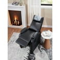 thumbnail image 3 of Leather Recliner Chair, Breathable PU Leather, Classic and Traditional Manual Recliner Chair with Comfortable Arms and Back Single Sofa for Living Room, 3 of 6