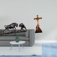 thumbnail image 2 of Figura de Feng Shui moderna con escultura de animal de ganado vacuno chino combinada con la estatua religiosa sagrada de Jesús y la Madre María para e, 2 of 8