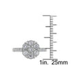 thumbnail image 4 of 4/5 Carat (Ctw) Created White Sapphire Floral Ring In Sterling Silver, 4 of 4