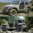 thumbnail image 2 of Homhougo—Towallmark Off-Road Safari Tubular Doors with Side View Mirror Compatible with Jeep Wrangler JK 2007-2018 (4-Door Only) - Set of 4 Half Tube Doors for Offroad Trail Adventure, 2 of 5