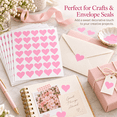 thumbnail image 2 of Royal Green 19MM Pastel Pink Hearts Sticker Envelope Seals Love Decorative Crafting and Scrapbooking Labels 400 Pack, 2 of 5
