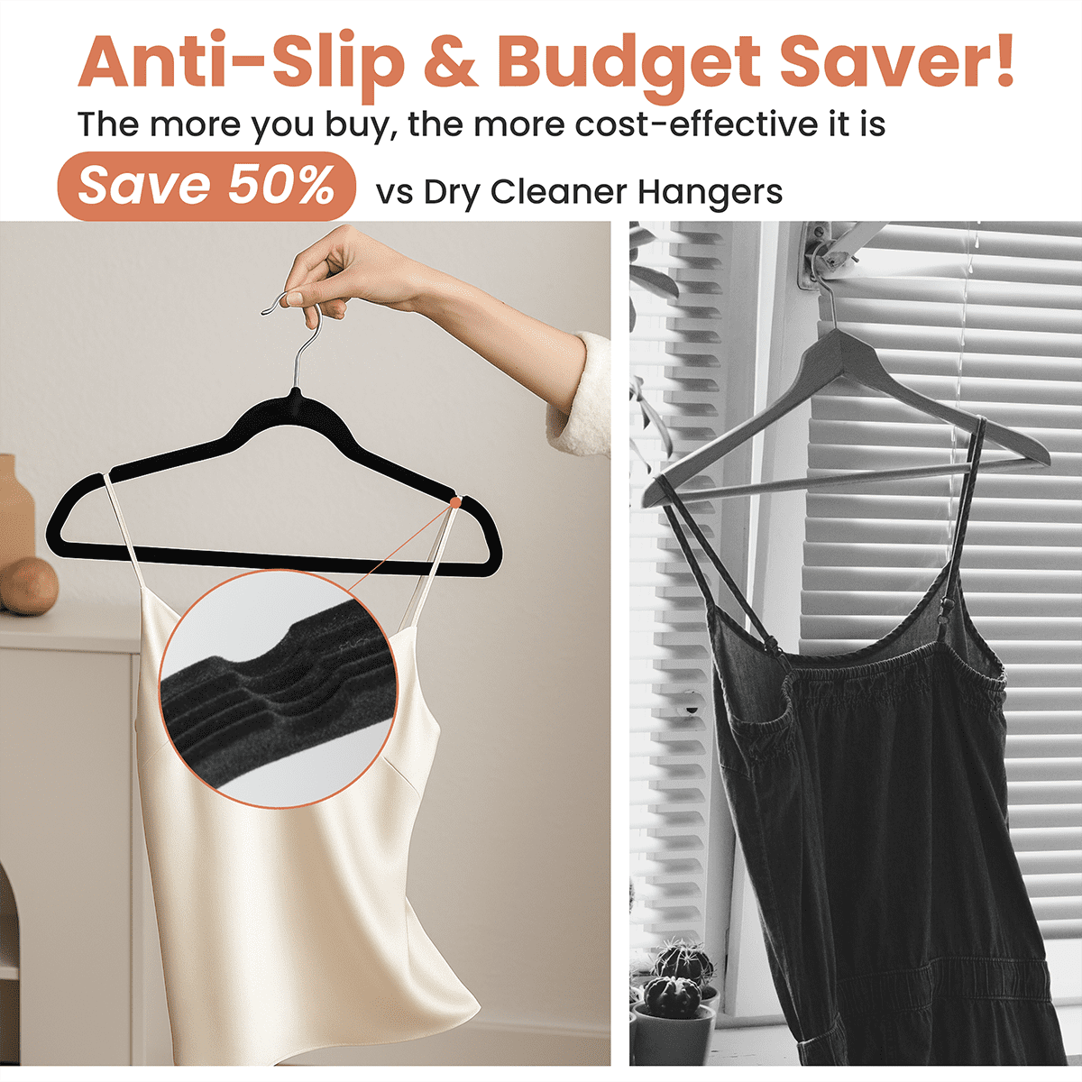 Simple Deluxe 70 Pack Velvet Hangers, Non-Slip Clothes Hangers with Shoulder Notches, 360° Swivel Hooks, Heavy Duty Coat Suit Hangers for Closet Space Saving, Black
