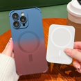 thumbnail image 4 of Magnetic for iPhone 12 Pro Max Case, Compatible with MagSafe,Full Camera Lens Protector Cute Soft Silicone Anti-Drop Shockproof Gradient Case for Women Man （Blue Red）, 4 of 11