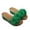 Green, variant on Tbopshirt Wedge Sandals for Women Open Toe Flower Mid Heels Solid Color Comfortable Dressy Summer Slides with Arch Support