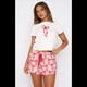 thumbnail image 4 of Conjunto de Pijama para Mujer Y2K, Conjunto de Pijama para Niña, Camiseta de Corta, Top Corto Estampado y Pantalones Cortos, Conjunto de Pijama de 2 Piezas. Rosa M, 4 of 6