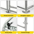 thumbnail image 4 of Height Walk in Chicken Coop Metal, Outdoor Chicken Run with Split Door, Waterproof & UV Resistant Cover, Large Poultry Cage for Goose Rabbit, 4 of 8