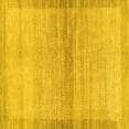 thumbnail image 1 of Ahgly Company Machine Washable Indoor Square Abstract Yellow Modern Area Rugs, 4' Square, 1 of 4