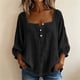thumbnail image 1 of Neewe Womens 3/4 Length Sleeve T Shirts Square Neck Button Tops Business Blouses for Women Fashion 2026, 1 of 8