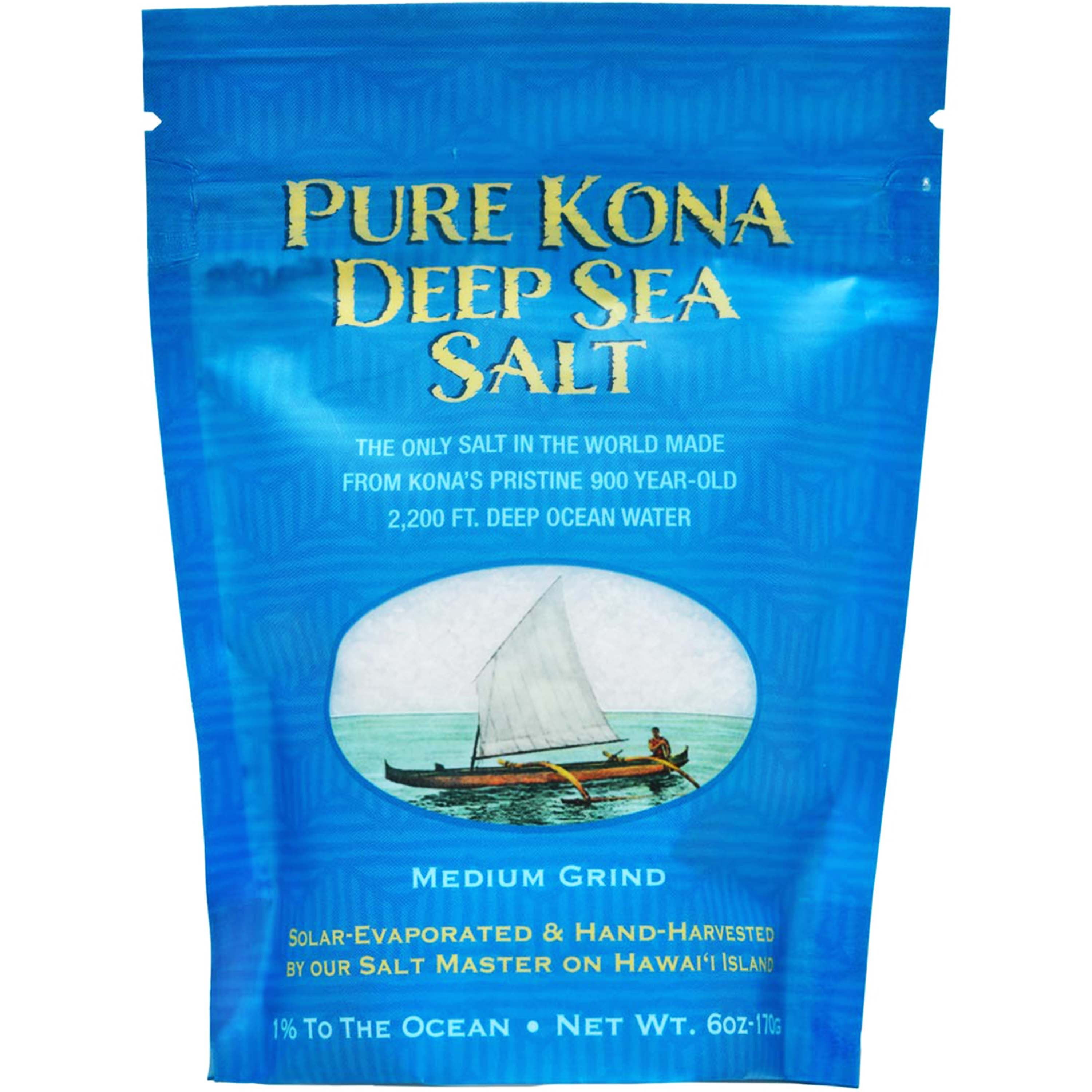 Kona Sea Salt Pure Kona Deep Sea Salt Medium Grind 6oz.