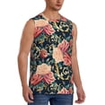 thumbnail image 2 of Pofeuu Rose Flowers Print Men's Muscle T-Shirt, Sleeveless, Muscle Tank, Classic Muscle Tee Top For Men Casual Sleeveless Muscle T-Shirt Trendy Clothes-3X-Large, 2 of 7