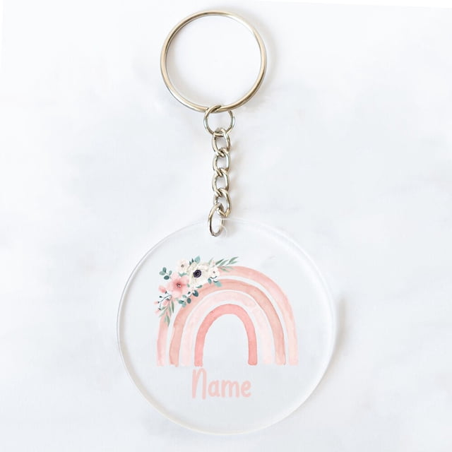 Llaveros acrílicos personalizados con nombre de arcoíris, llaveros personalizados para amigos, amantes, profesores, mamá, regalo de recuerdo de fiesta
