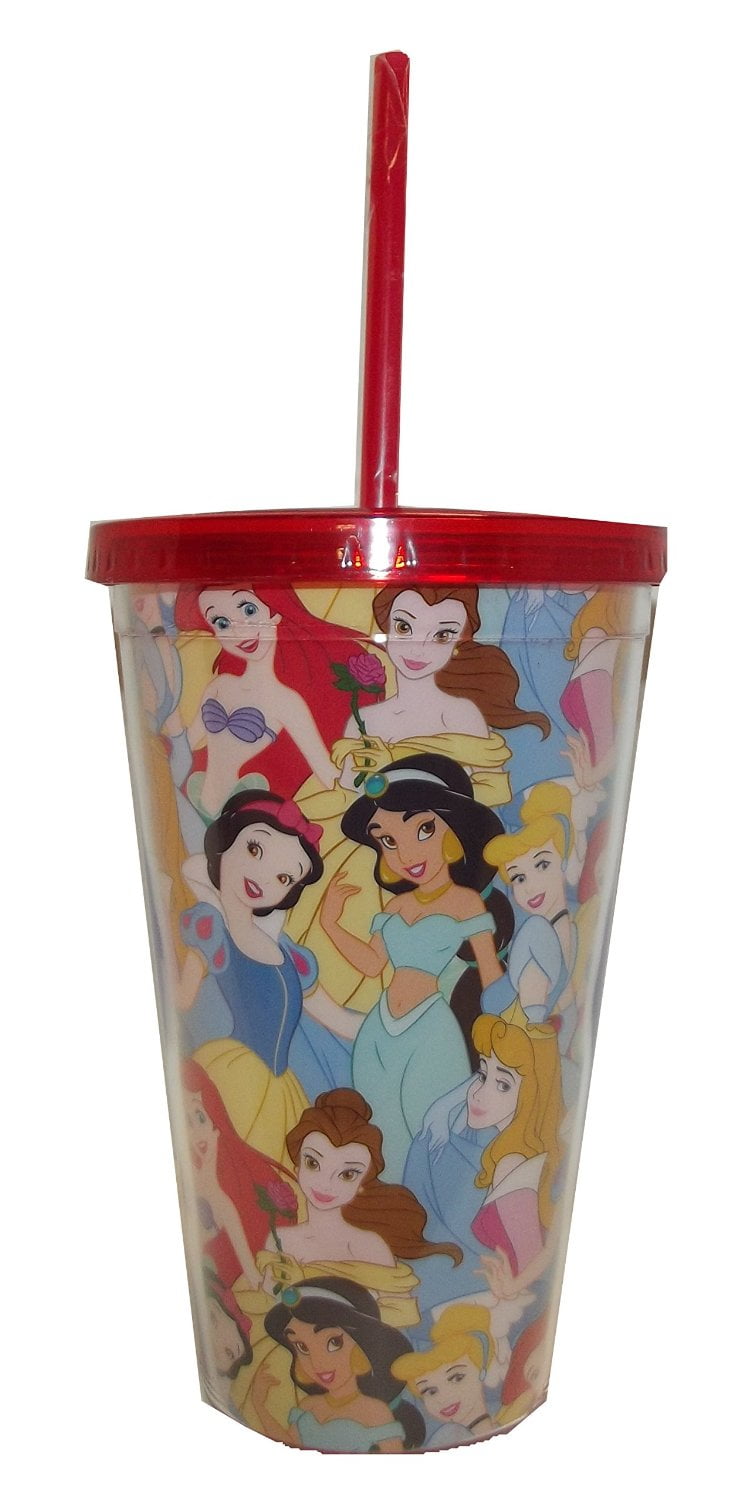 Disney Princess' Collage 16oz Cup with Straw