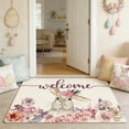 thumbnail image 4 of Easter Door Mat,Spring Bunny Floral Flower Indoor Outdoor Non-Slip Doormat,Entryway Front Porch Easter Rabbit Welcome Door Mat Colorful for Entrance Decor 24" x 16", 4 of 6