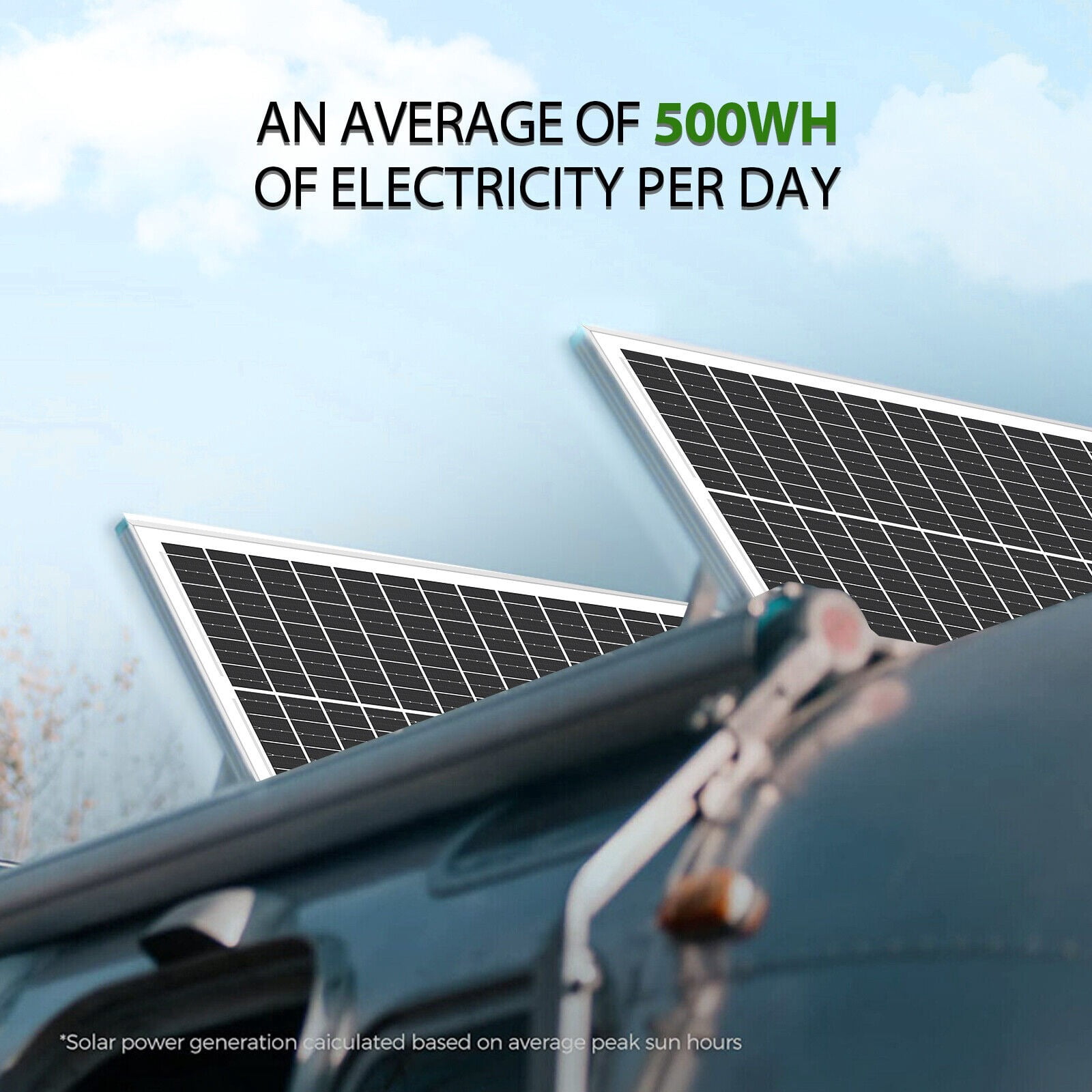 RVPOZWER 500W Solar Panel 5pcs 100 Watt 12 Volt, High-Efficiency Monocrystalline PV Module Power Charger for RV Marine Rooftop Farm Battery Off-Grid Applications, 5pcs 100W Solar Panel
