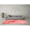 thumbnail image 3 of Ahgly Company Indoor Square Patchwork Red Transitional Area Rugs, 3' Square, 3 of 4