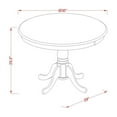 thumbnail image 3 of Homestock Artistic Accomplishment Antique Round Dining Table Made Of Sturdy Wood, Round Table Top With Clean Finish, Ideal For Small Dining Areas, Modern Compact Dining Table-Color:Mahogany,Size:36-In, 3 of 4