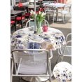 thumbnail image 5 of Outdoor Tablecloth with Umbrella Hole for Patio/Picnic/Party/Camping, Purple Spring Floral Waterproof Table Cloth Round Cover Washable, Elegant Pastoral Flowers Watercolor (Dia 54"), 5 of 8