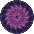 thumbnail image 1 of Ahgly Company Machine Washable Indoor Round Transitional Dark Purple Area Rugs, 5' Round, 1 of 7