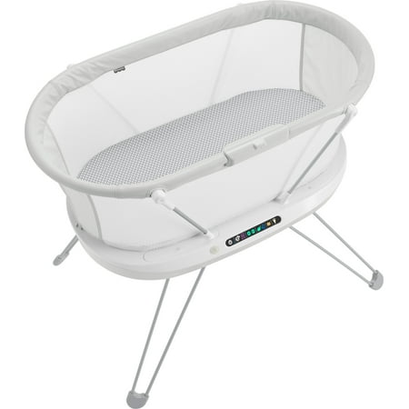 Fisher-Price Luminate Bassinet Baby Bedside Crib with Sound Detection plus Lights and Music