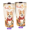 thumbnail image 2 of Happy Thanksgiving Corgi with Turkey Pumpkins Autumn Vibes 30oz Stainless Steel Tumbler Insulated Cup with Lid Welsh Corgi Dog Lover Gifts Idea - 12018, 2 of 5