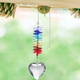thumbnail image 4 of Dog Memorial Pet Loss Keepsake Suncatcher Heart Snowflake Design Sympathy Remembrance for Dogs Cats Rainbow, 4 of 4