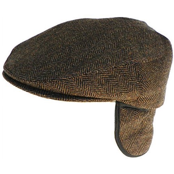 Headchange Made in USA 100% Wool Ear Flap Ivy Cap Winter Irish Hat Driver Scally Flat Newsboy Gatsby