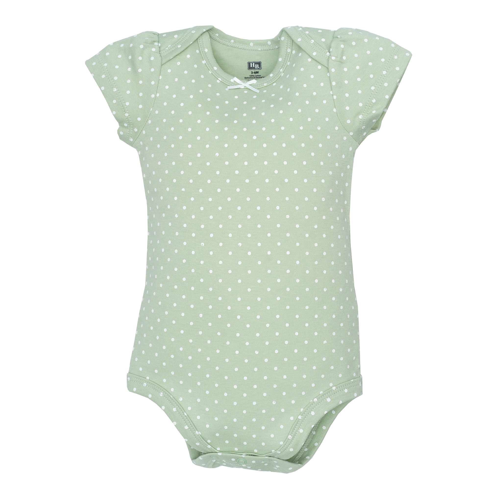 Hudson Baby Infant Girls Cotton Bodysuits 5-Pack, Eucalyptus, 18-24 Months