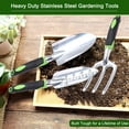 thumbnail image 3 of Garden Hand Tools Set Heavy Duty One-Piece Cast-Aluminum Lightweight with Ergonomic Grip,3 PCS,, 3 of 6