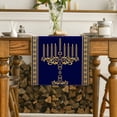 thumbnail image 7 of Jiibva Hanukkah Table Runner Chanukah Menorah Star of David Table Decor Jewish Holiday Party Kitchen Dining Home Decorations, 7 of 7