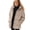 Taupe Grey, variant on Plus Size Hooded Drawstring Puffer
