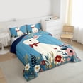thumbnail image 3 of Homewish Retro Rabbit Twin Comforter Set 2pcs, Rustic Floral Bedding Sets, 3 of 8