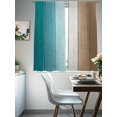 thumbnail image 4 of Aqua Brown Ombre Sheer Curtains 72 Inch Length 2 Panels Set, Vintage Country Wooden Voile Window Treatment Rod Pocket Curtains Sheers Drapes for Bedroom/Living Room/Kitchen 52"x72"x2, 4 of 7