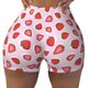 thumbnail image 2 of Balery Hand Drawn Strawberry Pantalones cortos de entrenamiento estampados para mujer, sin costuras, ajustados, para gimnasio, yoga, correr, deportes, ejercicio activo, fitness.-Small, 2 of 8